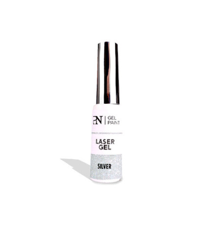 Liner Laser Gel Paint Silver Nail Art ProNails 8ml