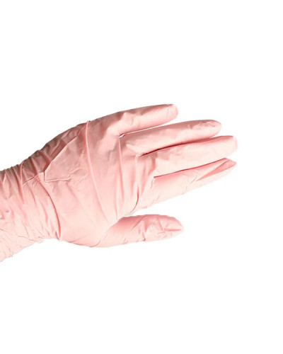 Gants Nitrile sans poudre Rose Taille S x100