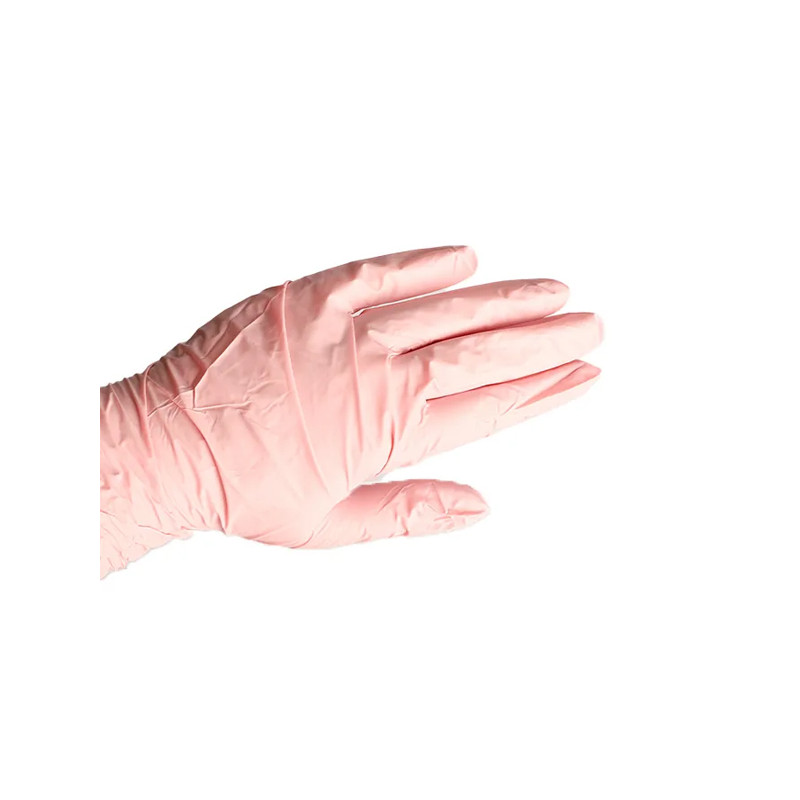 Gants Nitrile sans poudre Rose Taille S x100