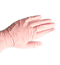 Gants Nitrile sans poudre Rose Taille M x100 Pronails