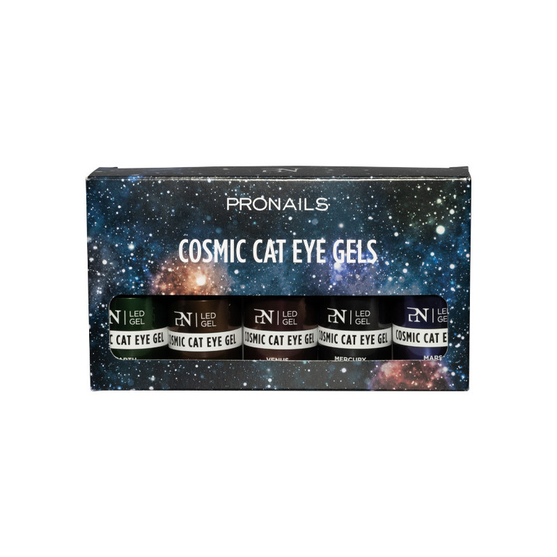 Coffret Cosmic Cat Eye Gels Box ProNails 5x10ml Coffret Cosmic Cat Eye Gels Box ProNails 5x10ml