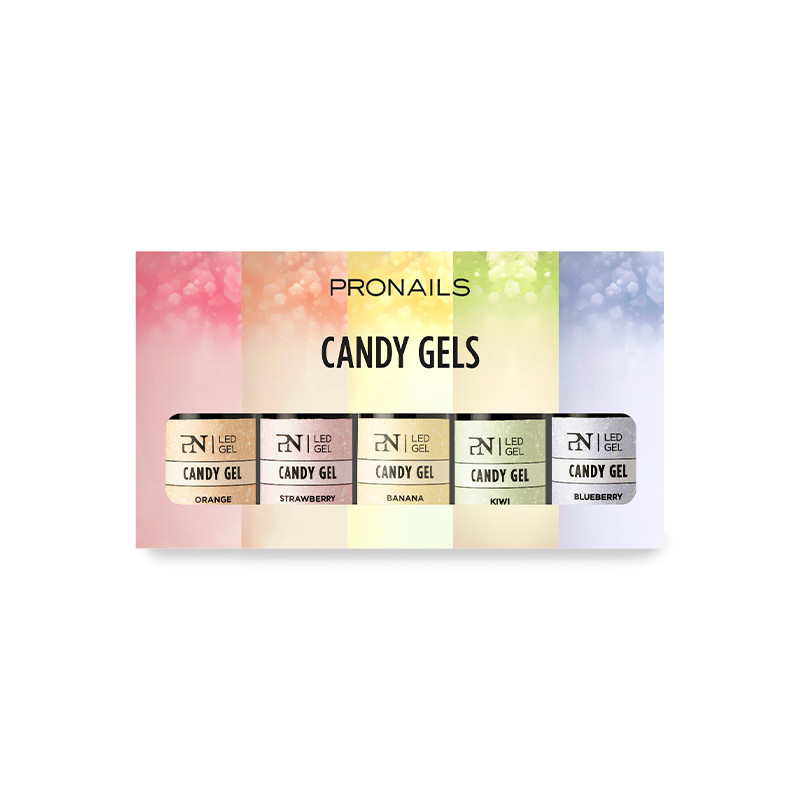 Gels de Couleur Coffret Candy Gels ProNails 5x8ml Gels de Couleur Coffret Candy Gels ProNails 5x8ml