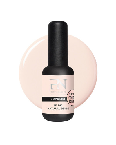 Vernis Semi-Permanent Sopolish N°392 Natural Beige ProNails 8ml