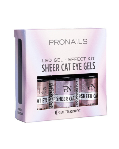 Gels Sheer Cat Eye 3x6ml + Aimant ProNails