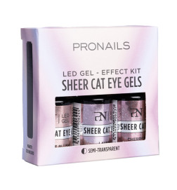 Gels Sheer Cat Eye 3x6ml + Aimant ProNails