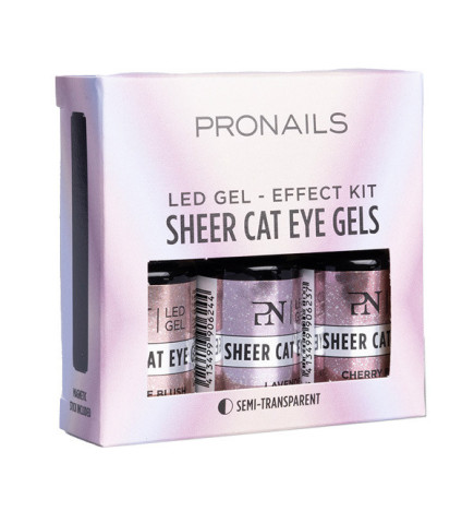 Gels Sheer Cat Eye 3x6ml + Aimant ProNails