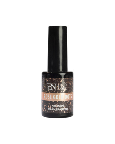 PN NAIL ART TOPCOAT ROSE GOLD DOTS 10ML
