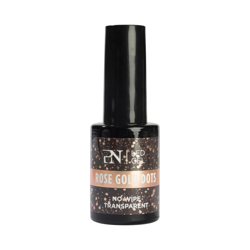 PN NAIL ART TOPCOAT ROSE GOLD DOTS 10ML