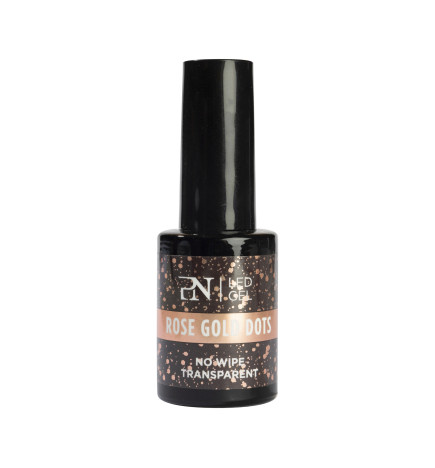 PN NAIL ART TOPCOAT ROSE GOLD DOTS 10ML