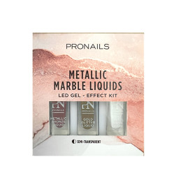 Kit Vernis Nail Art Marbré Métallique Pronails 3x 6 ml