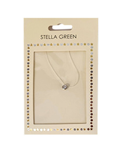 Collier fil de pêche Transparent Strass Doré x36