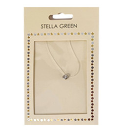 Collier fil de pêche Transparent Strass Doré x36