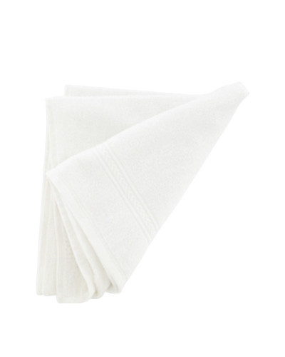 Serviettes JS 50cm x 75cm 320g/m² Blanche 12pcs
