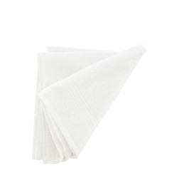 Serviettes JS 50cm x 75cm 320g/m² Blanche 12pcs