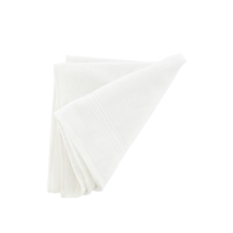 Serviettes JS 50cm x 75cm 320g/m² Blanche 12pcs
