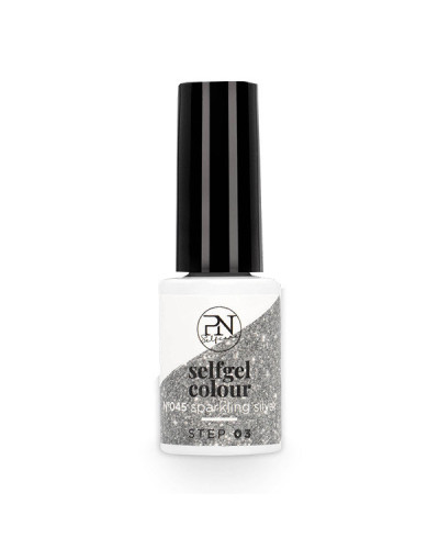 Vernis Semi-Permanent Selfgel 45 Sparkling Silver PN Selfcare 6ml