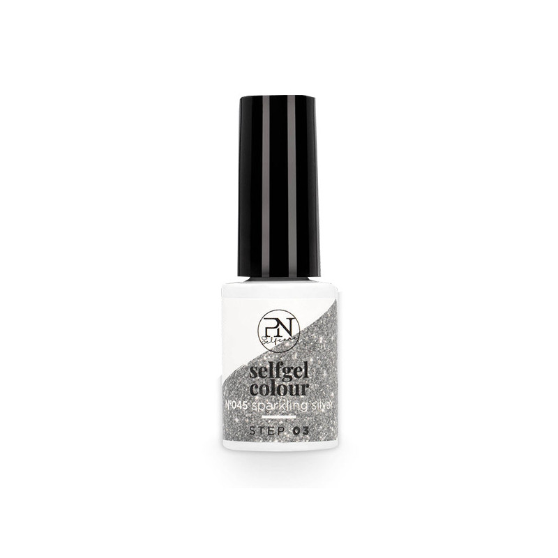Vernis Semi-Permanent Selfgel 45 Sparkling Silver PN Selfcare 6ml