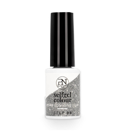 Vernis Semi-Permanent Selfgel 45 Sparkling Silver PN Selfcare 6ml