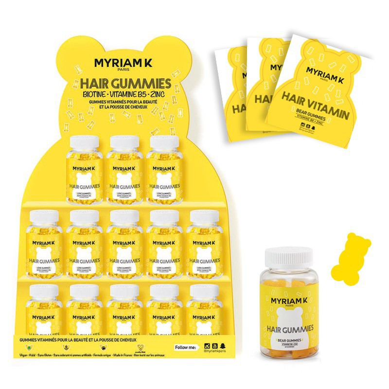 Présentoir Hair Gummies MyriamK X12