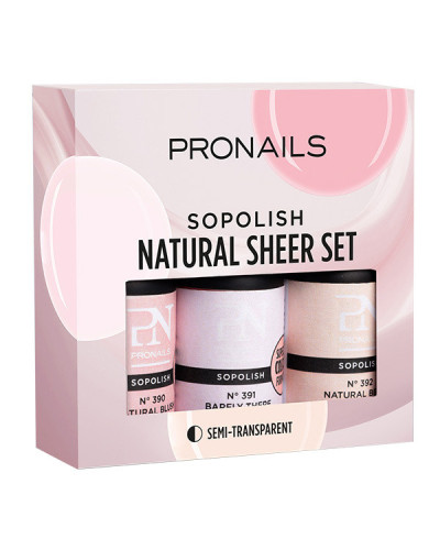 PN SOPOLISH PAK DE 3 NATURAL SHEER-