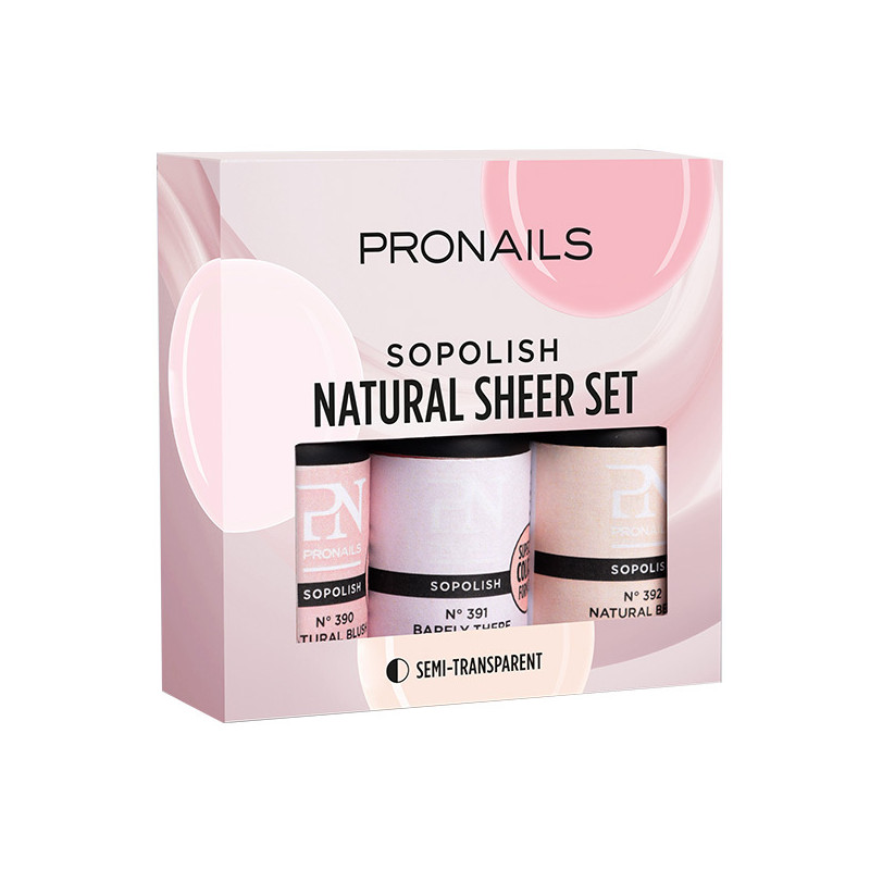 PN SOPOLISH PAK DE 3 NATURAL SHEER- PN SOPOLISH PAK DE 3 NATURAL SHEER-