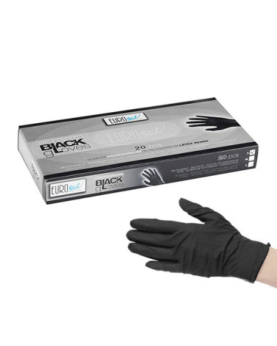 Gants black satin Taille XL - 8