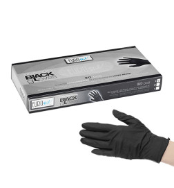 Gants black satin Taille XL - 8