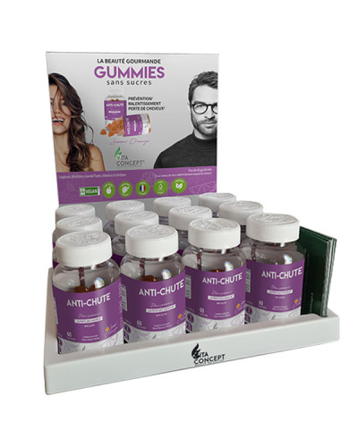 Présentoir Gummies Anti-Chute Sans Sucres Vita Concept x12+1