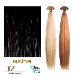 Extensions Naturelles Lisses Kératine System N°1B