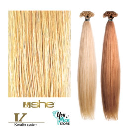 Extensions Kératine Mèches Cheveux Naturelles Lisses N°20