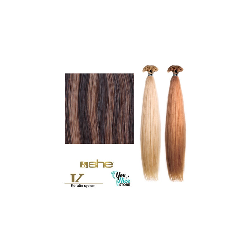 Extensions Naturelles Lisses Kératine System N°2/17 55/60cmx10pcs Extensions Naturelles Lisses Kératine System N°2/17 55/60cmx10pcs