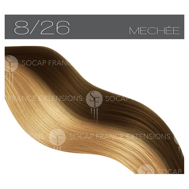 Mèches Cheveux Naturelles Premium N°8/26SoCap Mèches Cheveux Naturelles Premium N°8/26SoCap