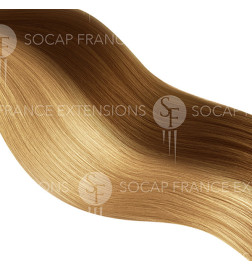 Extention Adhésive Soft Hair N°12/26 blond foncé doré/blond très clair doré x10 Socap