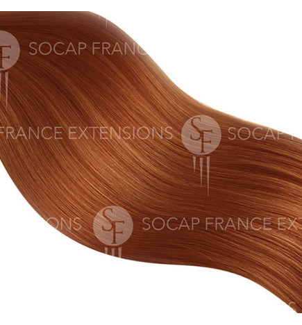 Extention Adhésive Soft Hair N°130 blond cuivré acajou x10 Socap