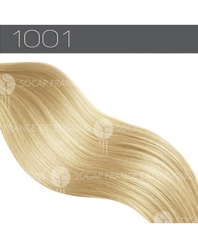 Mèches Cheveux Naturels PREMIUM N°1001 Blond Très Clair NacréSoCap