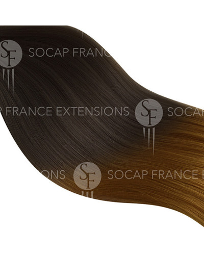 Extention Adhésive Soft Hair  N°4/14 châtain clair/blond doré  x10 Socap