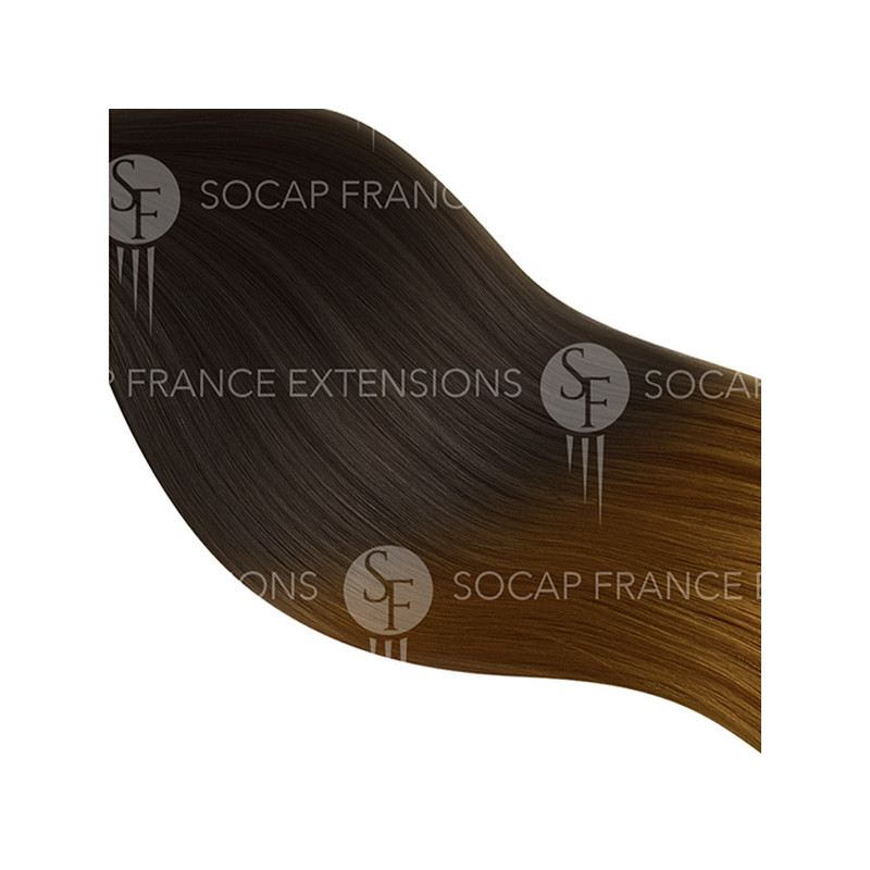 Extention Adhésive Soft Hair  N°4/14 Châtain Clair/Blond Doré x10