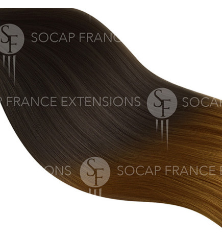 Extention Adhésive Soft Hair N°4/14 châtain clair/blond doré x10 Socap