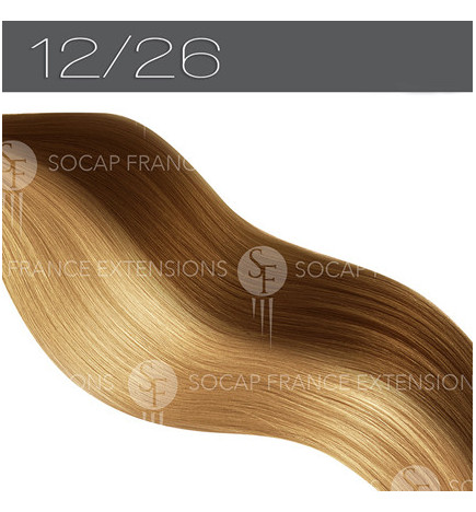 Mèches Cheveux Naturels PREMIUM N°12/26 BicoloreSoCap