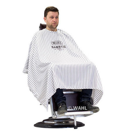 Peignoir Barbier Rayé Sans Manches