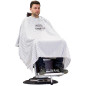 Peignoir Barbier Rayé Sans Manches