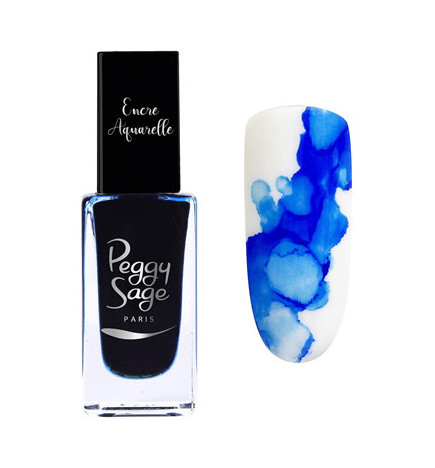 Encre Aquarelle pour Ongles Blue Peggy Sage 10ml