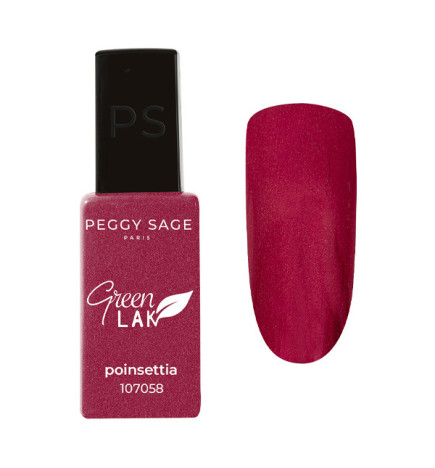 Vernis à Ongles Green Lak Pailleté N°058 Poinsettia Peggy Sage 10ml