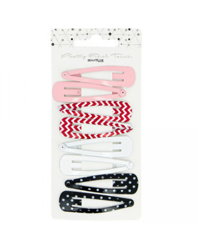 8 Barrettes Clic clac Moyen Modèle Déco