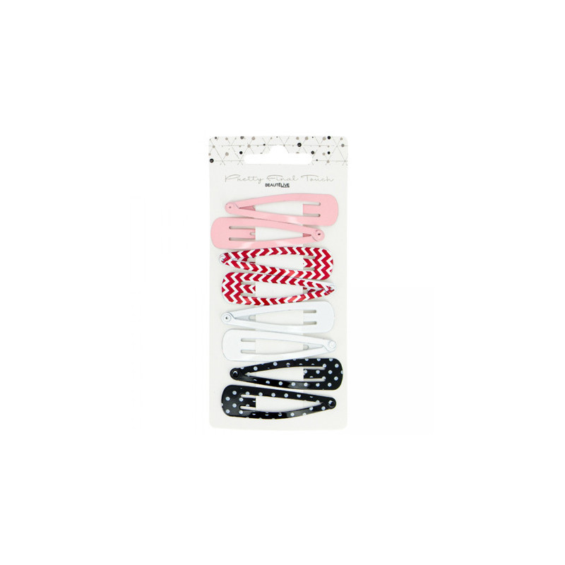 8 Barrettes Clic clac Moyen Modèle Déco