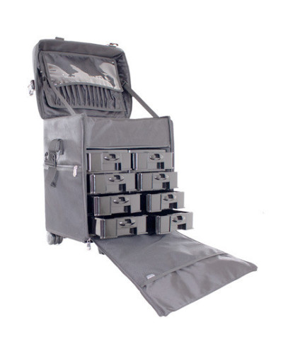 Mallette Trolley 2 En 1 Make-Up artist Grise