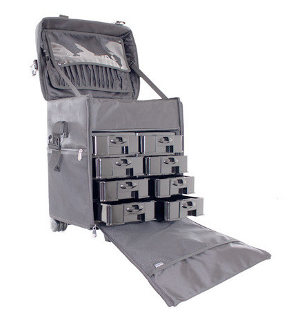 Mallette Trolley 2 En 1 Make-Up artist Grise