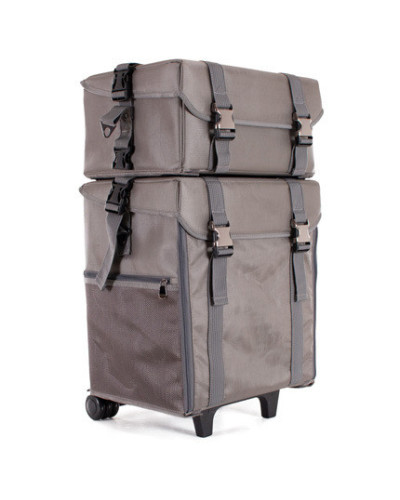 Mallette Trolley 2 En 1 Make-Up artist Grise