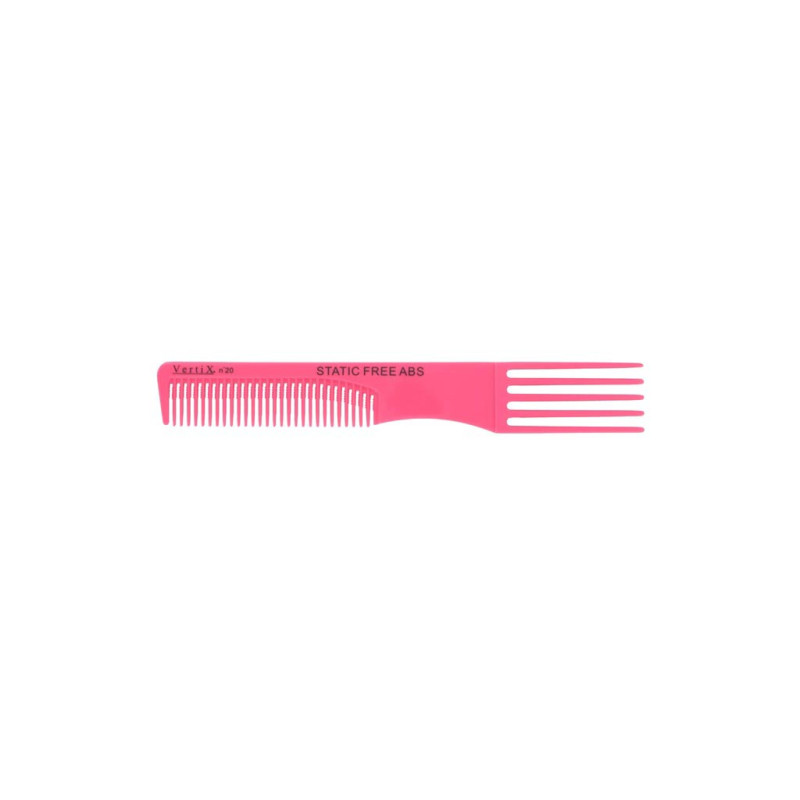 Peigne Fourchette Plastique ABS Rose N°20 Vertix