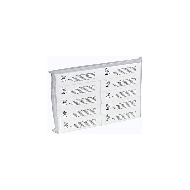 Ponces Blocs Blancs grain 150 Dur Peggy Sage x 10 Ponces Blocs Blancs grain 150 Dur Peggy Sage x 10